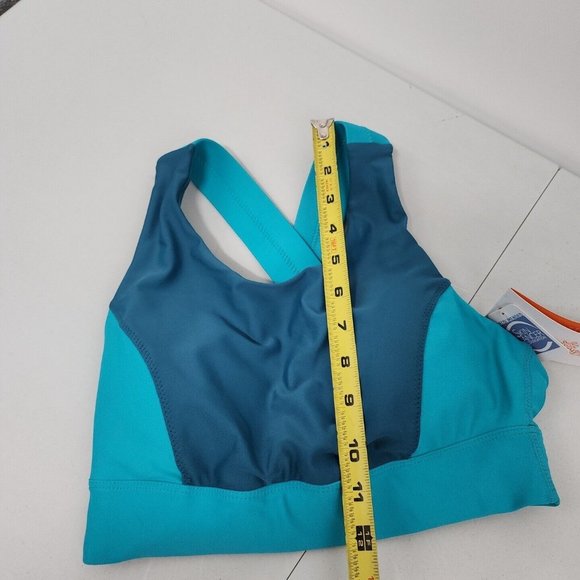 NEW UV SKINZ active Swim Top Bra Women's Size Small Padded Cups Blue Teal UPF 50 - Picture 11 of 11